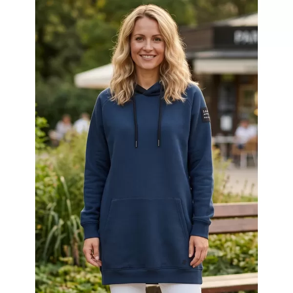  Erweitertes Damen-Sweatshirt mit Kapuze SAM 73 TRUDY WM 782 STAHLBLAU 