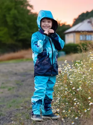 Softshellhose für Kinder WAMU DRAGON FANTASY BLAU