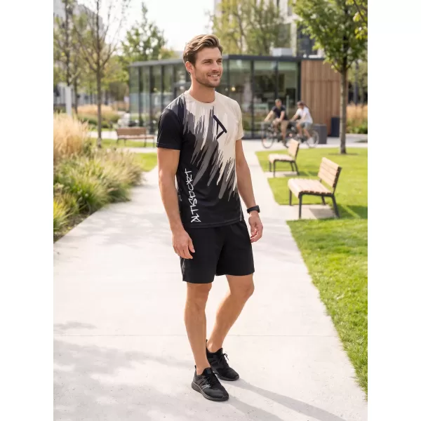  Hochwertiges Funktions-T-Shirt für Herren ALTISPORT VOJ/ALM006TR01 SCHWARZ BRAUN 