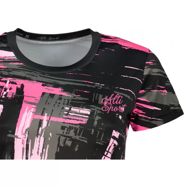  Hochwertiges Funktions-T-Shirt für Damen ALTISPORT VOJ/ALW010TR01 SCHWARZ/HELLROSA 