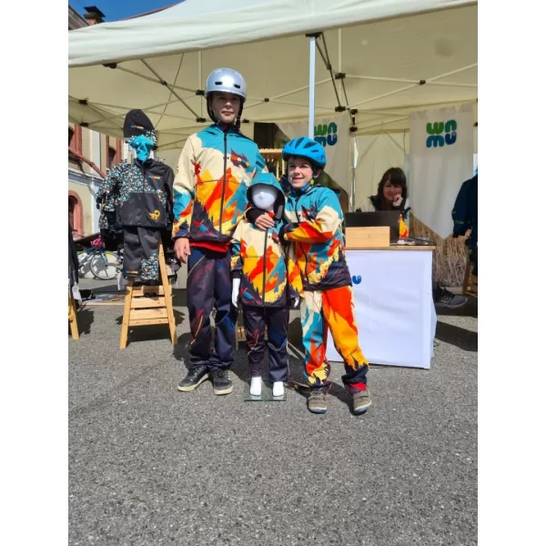  Baby Softshell Hosen WAMU MOUNTAIN BIKE TMAVÁ BUNTER 