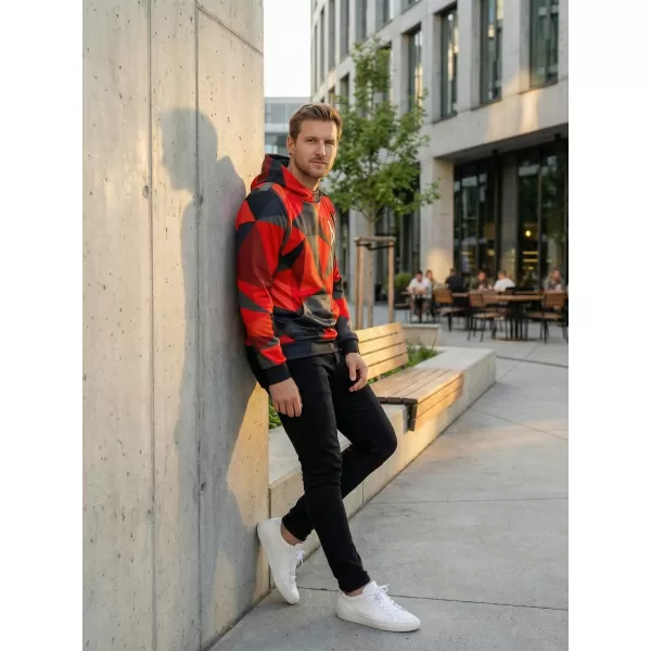  Premium-Sweatshirt für Herren ALTISPORT VOJ/ALM007MI01 ROT 