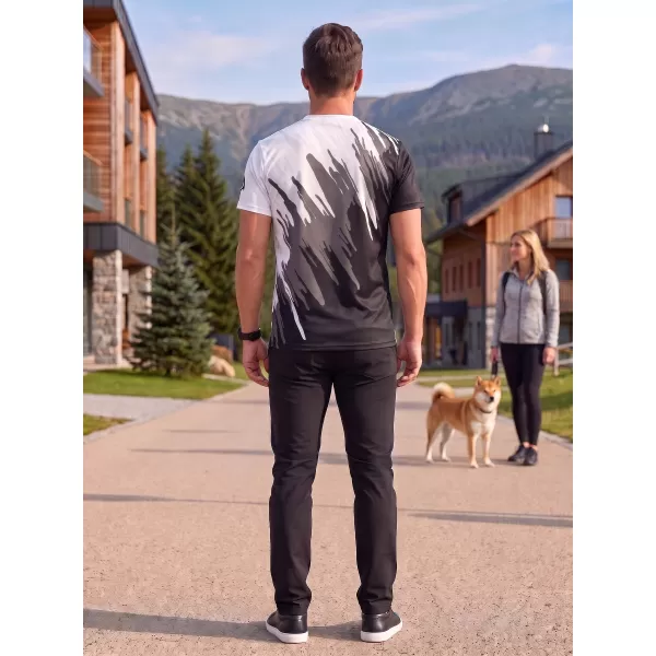  Hochwertiges Funktions-T-Shirt für Herren ALTISPORT VOJ/ALM006TR01 SCHWARZ UND WEIß 