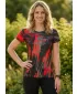 Hochwertiges Funktions-T-Shirt für Damen ALTISPORT VOJ/ALW010TR01 SCHWARZ UND ROT