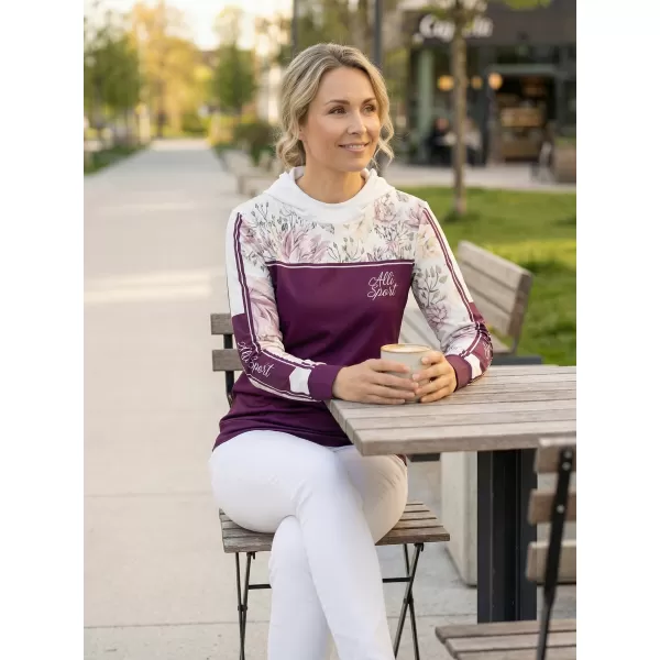  Premium-Sweatshirt für Damen ALTISPORT VOJ/ALW008MI01 BURGUND 