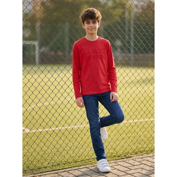  Jungen-T-Shirt mit langen Ärmeln SAM 73 CELDOR KT 501 ROT 