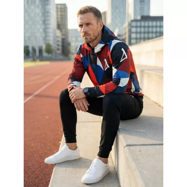  Premium-Sweatshirt für Herren ALTISPORT VOJ/ALM007MI01 MARINEBLAU/ROT 