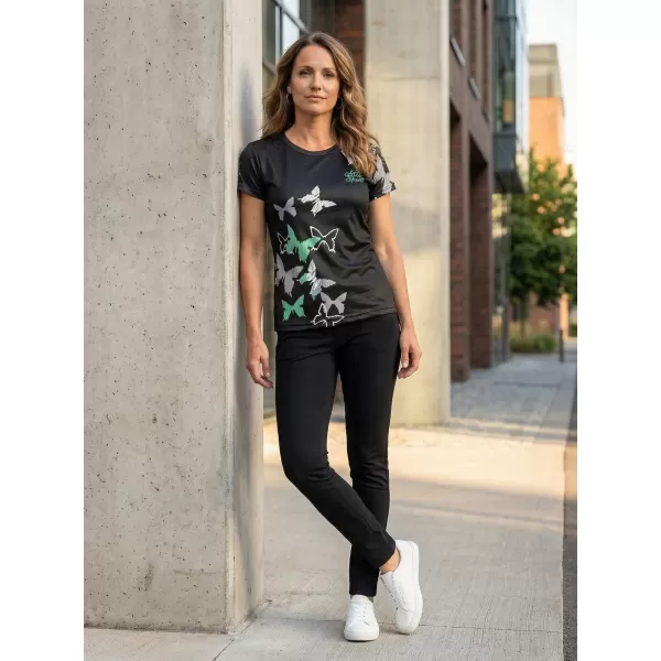  Hochwertiges Funktions-T-Shirt für Damen ALTISPORT VOJ/ALW002TR01 SCHWARZ/TÜRKIS 