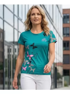 Hochwertiges Funktions-T-Shirt für Damen ALTISPORT VOJ/ALW002TR01 SMARAGD/HELLROSA