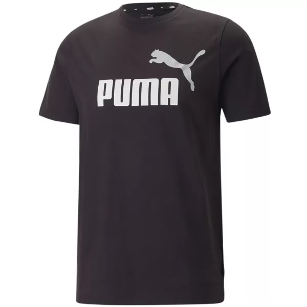  Herren-T-Shirt PUMA ESS+ 2 COL LOGO TEE 586759-61 SCHWARZ 