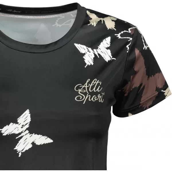  Hochwertiges Funktions-T-Shirt für Damen ALTISPORT VOJ/ALW002TR01 SCHWARZ BRAUN 