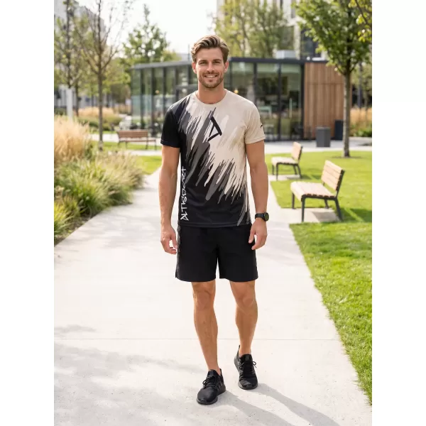  Hochwertiges Funktions-T-Shirt für Herren ALTISPORT VOJ/ALM006TR01 SCHWARZ BRAUN 