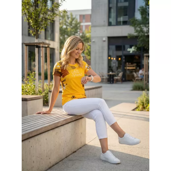  Hochwertiges Funktions-T-Shirt für Damen ALTISPORT VOJ/ALW009TR01 GELB 