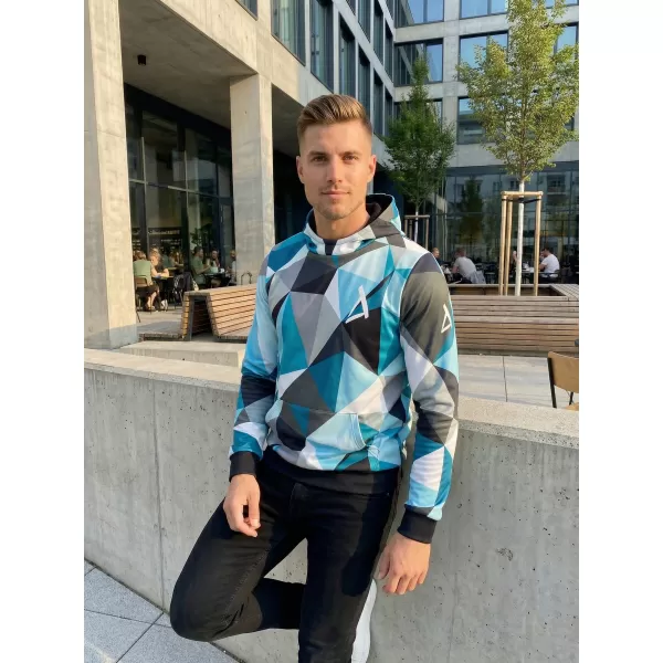  Premium-Sweatshirt für Herren ALTISPORT VOJ/ALM007MI01 BLAU GRAU 
