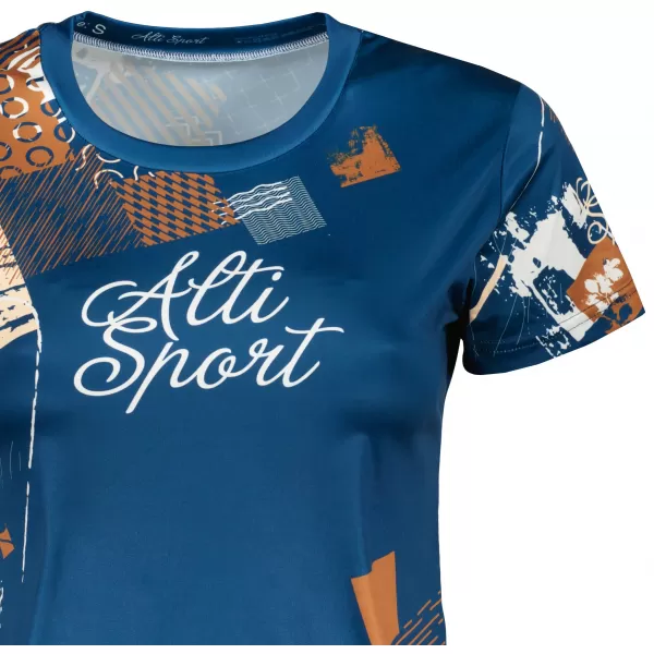  Hochwertiges Funktions-T-Shirt für Damen ALTISPORT VOJ/ALW009TR01 MARINE/BRAUN 