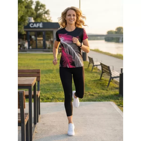  Hochwertiges Funktions-T-Shirt für Damen ALTISPORT VOJ/ALW001TR01 SCHWARZ ROSA 