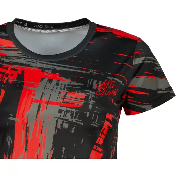  Hochwertiges Funktions-T-Shirt für Damen ALTISPORT VOJ/ALW010TR01 SCHWARZ UND ROT 