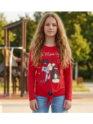 Mädchen-T-Shirt mit langen Ärmeln SAM 73 VADANIA KT 505 ROT