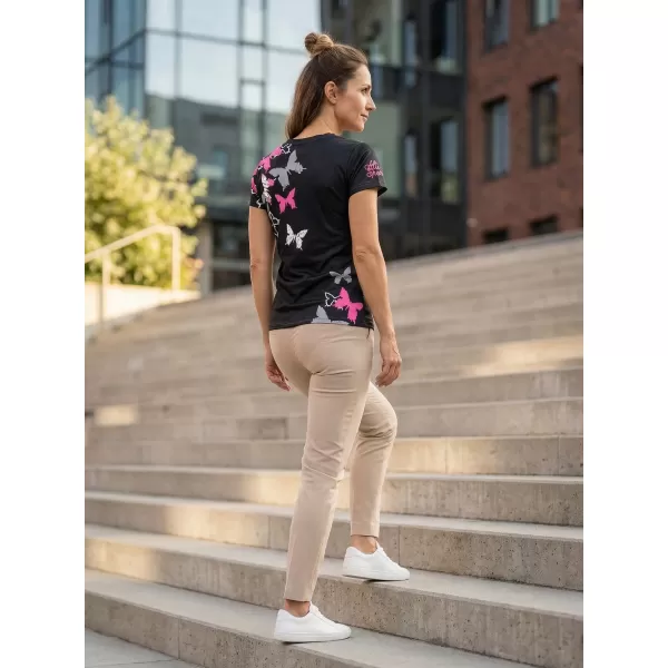  Hochwertiges Funktions-T-Shirt für Damen ALTISPORT VOJ/ALW002TR01 SCHWARZ ROSA 