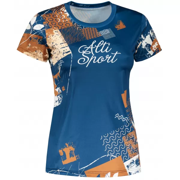  Hochwertiges Funktions-T-Shirt für Damen ALTISPORT VOJ/ALW009TR01 MARINE/BRAUN 