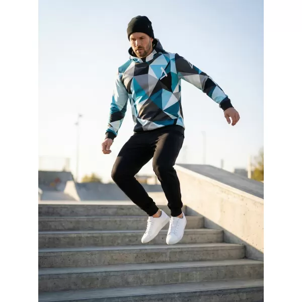  Premium-Sweatshirt für Herren ALTISPORT VOJ/ALM007MI01 BLAU GRAU 