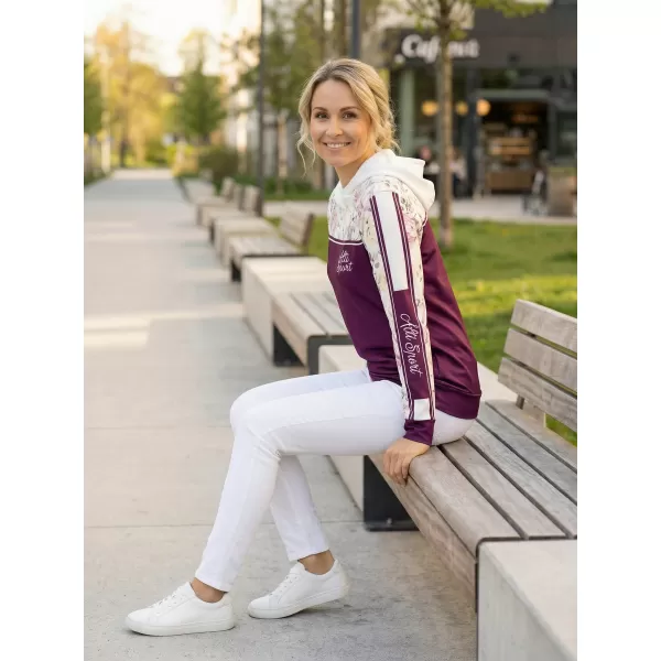  Premium-Sweatshirt für Damen ALTISPORT VOJ/ALW008MI01 BURGUND 