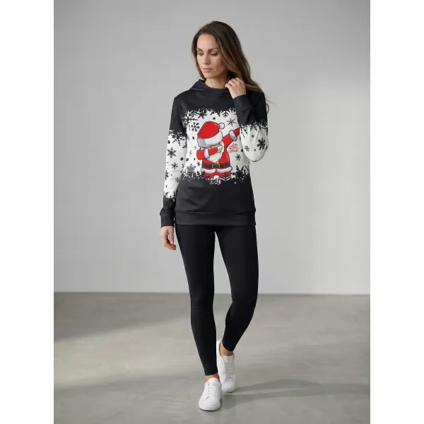  Premium-Sweatshirt für Damen ALTISPORT VOJ/ALWVN2MI01 SCHWARZ 