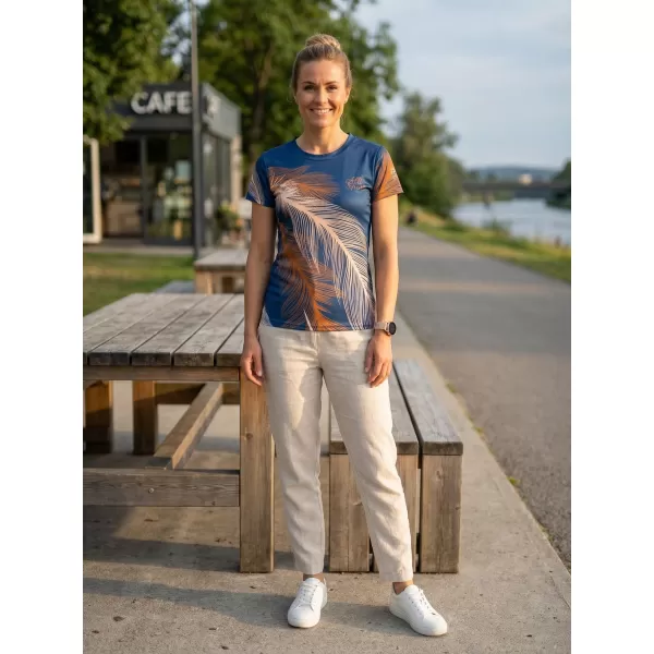  Hochwertiges Funktions-T-Shirt für Damen ALTISPORT VOJ/ALW001TR01 MARINE/BRAUN 
