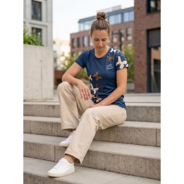 Hochwertiges Funktions-T-Shirt für Damen ALTISPORT VOJ/ALW002TR01 MARINE/BRAUN 