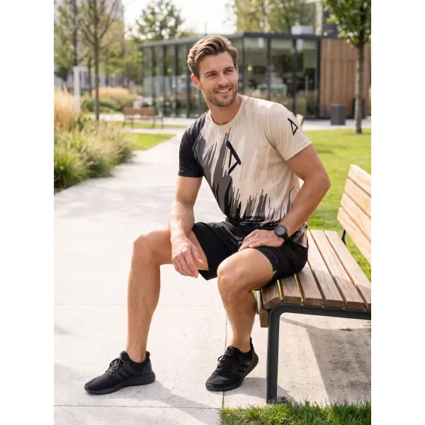  Hochwertiges Funktions-T-Shirt für Herren ALTISPORT VOJ/ALM006TR01 SCHWARZ BRAUN 