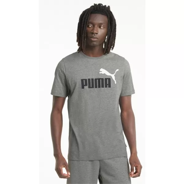  Herren-T-Shirt PUMA ESS+ 2 COL LOGO TEE 586759-03 GRAU 