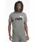 Herren-T-Shirt PUMA ESS+ 2 COL LOGO TEE 586759-03 GRAU