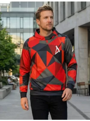 Premium-Sweatshirt für Herren ALTISPORT VOJ/ALM007MI01 ROT