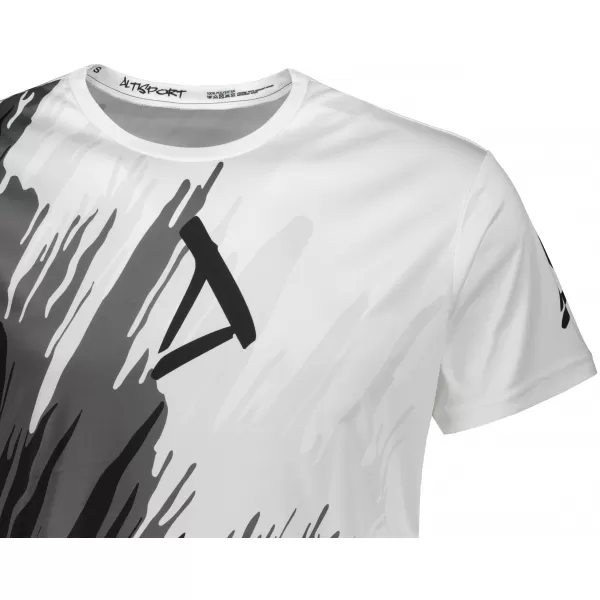 Hochwertiges Funktions-T-Shirt für Herren ALTISPORT VOJ/ALM006TR01 SCHWARZ UND WEIß 