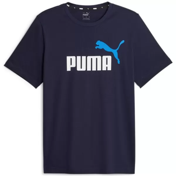  Herren-T-Shirt PUMA ESS+ 2 COL LOGO TEE 586759-07 BLAU 