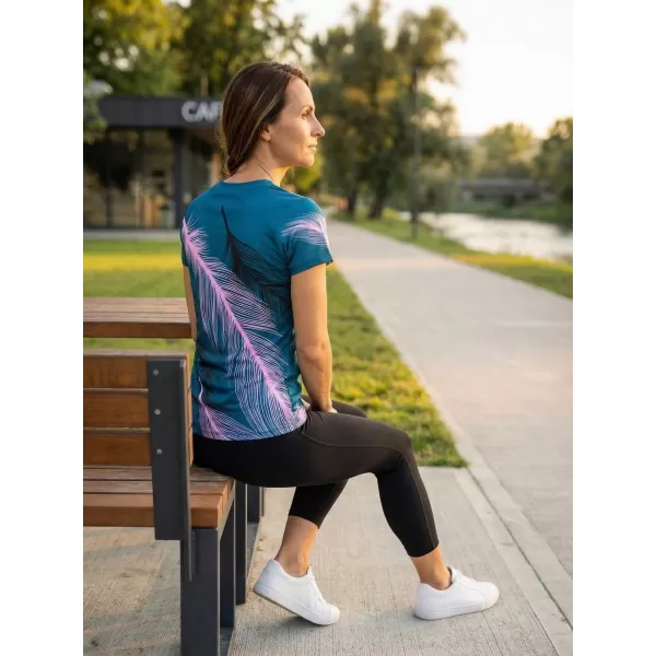  Hochwertiges Funktions-T-Shirt für Damen ALTISPORT VOJ/ALW001TR01 PETROL/HELLROSA 