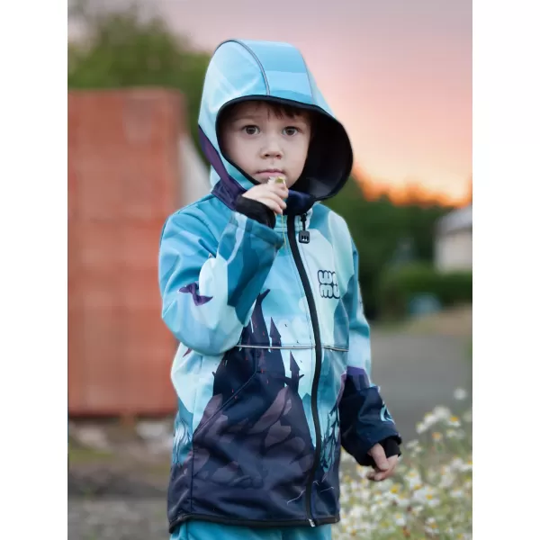  Baby Softshell Jacke WAMU DRAGON FANTASY BLAU 