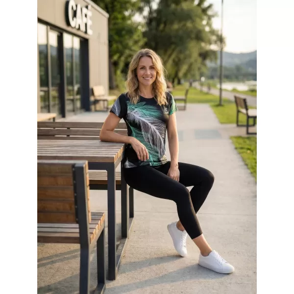  Hochwertiges Funktions-T-Shirt für Damen ALTISPORT VOJ/ALW001TR01 SCHWARZ/TÜRKIS 