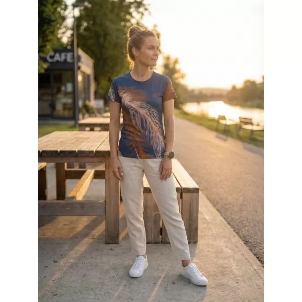  Hochwertiges Funktions-T-Shirt für Damen ALTISPORT VOJ/ALW001TR01 MARINE/BRAUN 
