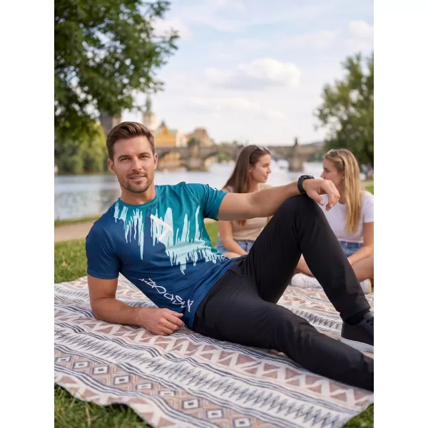  Hochwertiges Funktions-T-Shirt für Herren ALTISPORT VOJ/ALM006TR01 KEROSIN/BLAU 