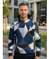 Premium-Sweatshirt für Herren ALTISPORT VOJ/ALM007MI01 MARINEBLAU/BRAUN