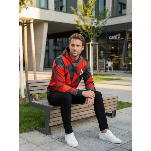  Premium-Sweatshirt für Herren ALTISPORT VOJ/ALM007MI01 ROT 