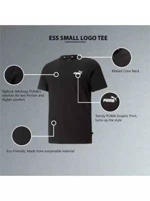 Herren-T-Shirt PUMA ESS SMALL LOGO TEE 586668-01 SCHWARZ