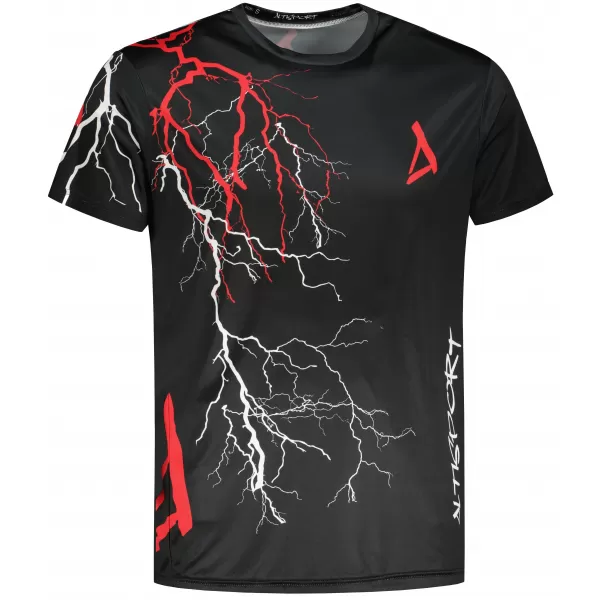  Premium-T-Shirt für Herren ALTISPORT VOJ/ALM004TR01 SCHWARZ UND ROT 