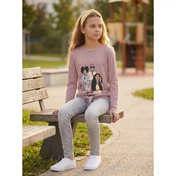  Mädchen-T-Shirt mit langen Ärmeln SAM 73 VADANIA KT 505 ALTE ROSE 