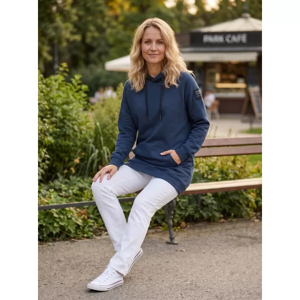  Erweitertes Damen-Sweatshirt mit Kapuze SAM 73 TRUDY WM 782 STAHLBLAU 