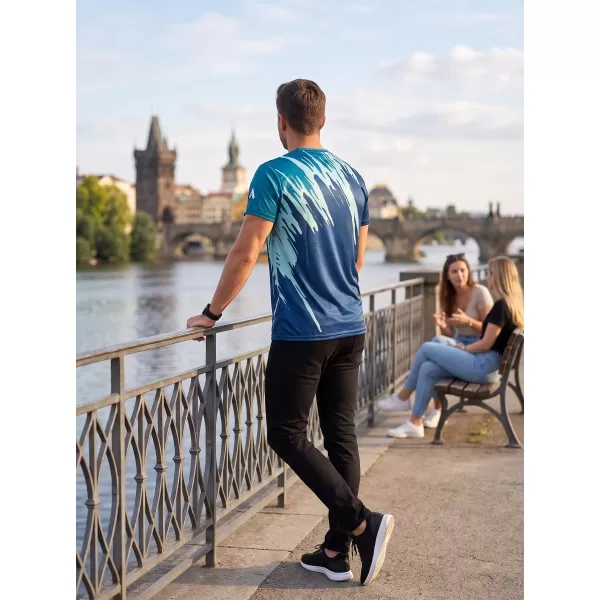  Hochwertiges Funktions-T-Shirt für Herren ALTISPORT VOJ/ALM006TR01 KEROSIN/BLAU 