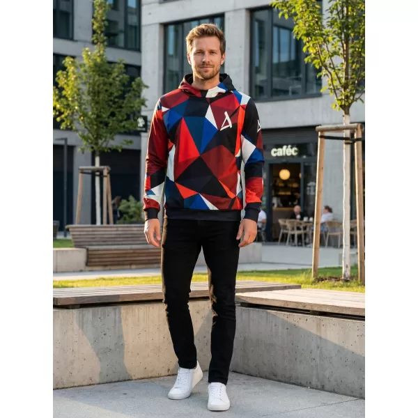  Premium-Sweatshirt für Herren ALTISPORT VOJ/ALM007MI01 MARINEBLAU/ROT 