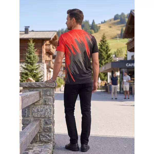  Hochwertiges Funktions-T-Shirt für Herren ALTISPORT VOJ/ALM006TR01 SCHWARZ UND ROT 