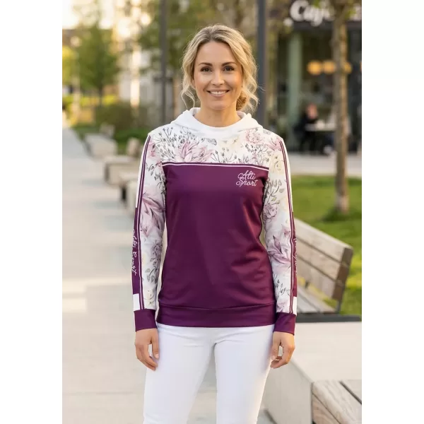  Premium-Sweatshirt für Damen ALTISPORT VOJ/ALW008MI01 BURGUND 